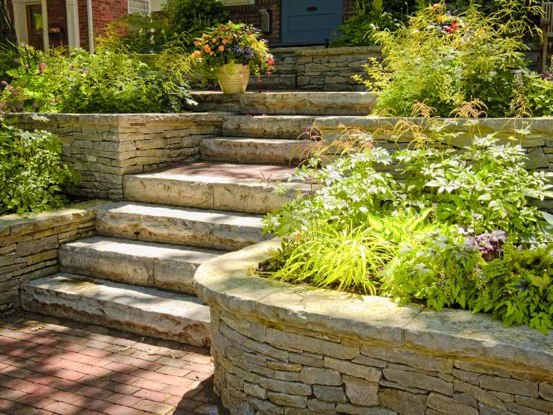 Backyard garden landscaping